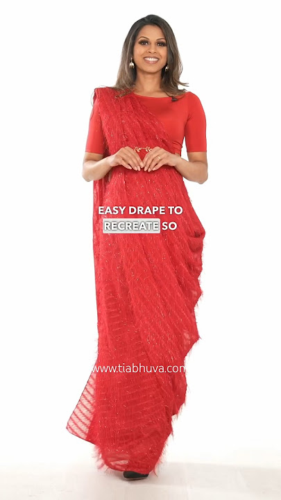 Drape with Tia! The gorgeous Rouge Saree paired with the Vino Leeanna  Blouse 😍♥️ [saree, saree draping, saree, saree blouse desi