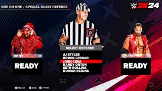 WWE 2K24: Special Guest Referee Match -  Gameplay Notion!