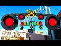【電車】踏切動画 信号 Funny railroad crossings and trains ダブル矢印信号機付踏切