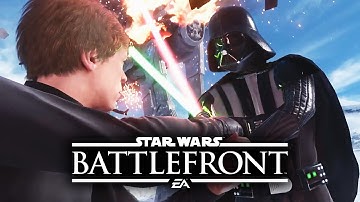Star Wars Battlefront Luke Skywalker Vs Darth Vader Epic Battle Gameplay | 1080p