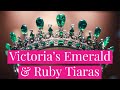 Christmas tiaras queen victorias emerald and diamond tiara and the oriental circlet ruby tiara