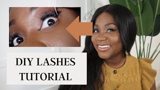 LASH EXTENSIONS AT HOME | HOW TO APPLY LASH CLUSTERS | BEGINNER FRIENDLY screenshot 5