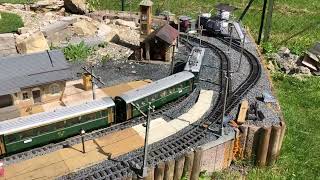 LGB RhB Bernina Express mit Ge4/4II 622 Arosa und Triebwagen Abe 4/4 33