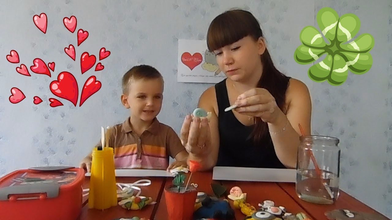 Занятия с детьми 3-ех лет//Лепка из соленого теста//Сувениры своими руками)