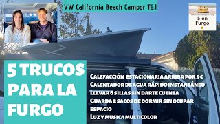 5 TRUCOS IMPRESCINDIBLES para viajar en VW California Beach Camper T6.1. con familia numerosa.