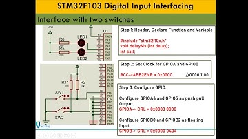 STM32F103 interfacing with two switches