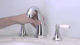 Installing a 8'15' Widespread Bathroom Faucet with a Push & Seal Drain  Kaylon Collection