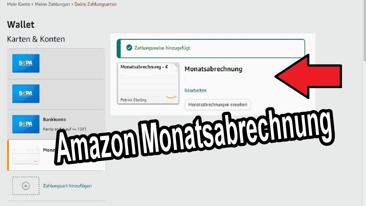 Amazon kauf auf Rechnung einstellen Amazon Monatsabrechnung einrichten YouTube