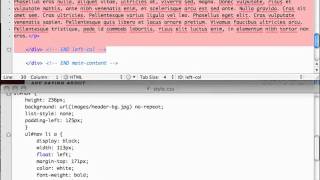 Converting a PSD to HTML - Part 3a of 3.wmv