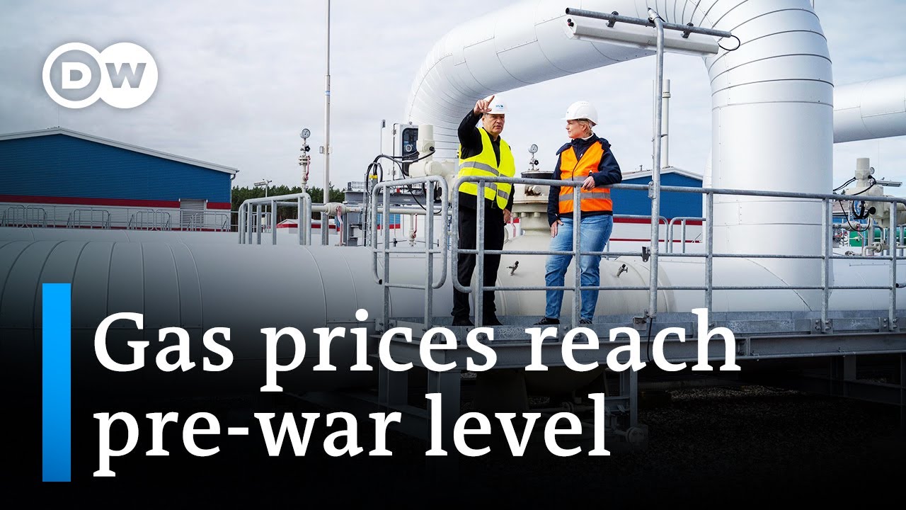 Read more about the article European natural gas prices drop back to pre-Ukraine war levels | DW News – DW News