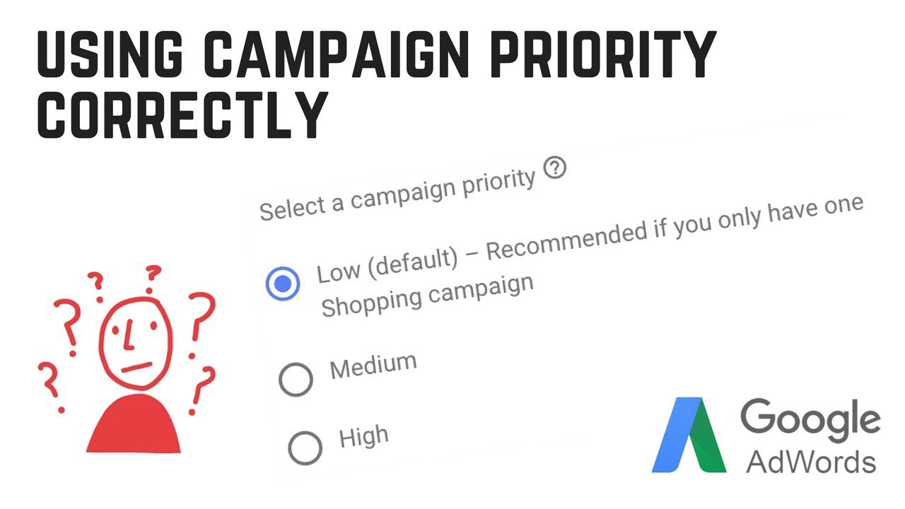 google shopping campaign priority