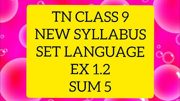TN Samacheer 9 Maths Set Language Ex 1.2 Sum 5.
