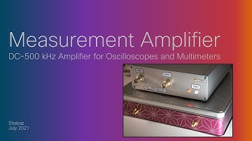 Viewing Noise using a Measurement Amplifier