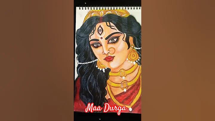MAA 🌼 DURGA 🌼🦁 DRAWING #art #drawing #painting #shortvideo #ytshorts #shorts #maa #maadurga #viral