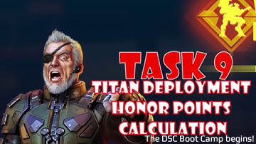 Task 9 War Robots DSC Boot Camp - Titan Deployment Honor Points Calculation - War Robots Event