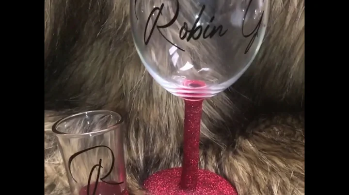 How to glitter wine glass stem + shot glass