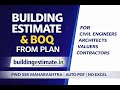 Building Construction Cost Estimate &amp; BOQ Tutorial from Plan | For Civil Engineers &amp; Architects