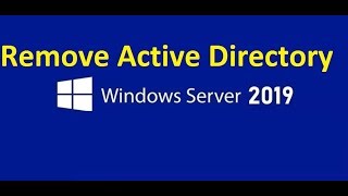 How to remove ad role from server 2016 | Remove Active Directory from server 2016 | Demote AD Role