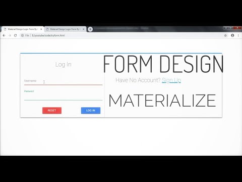 Form Design using materialize