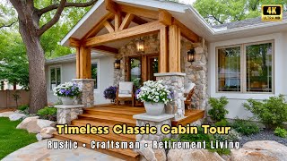 Rustic Craftsman Tiny House Interior for Retirement | Timeless Classic Cabin Tour