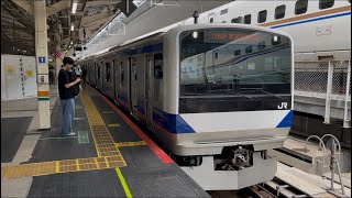 E531系0番台K405編成+E531系0番台K464編成が普通品川行きとして東京駅地上ホーム10番線から発車するシーン (1168M) 2026.6.4.12:49
