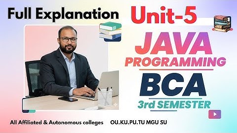 Java-programmering UNIT 5 Snelle revisie Korte en lange imp-vragen 2025-26 BCA III 3e semester OU PU