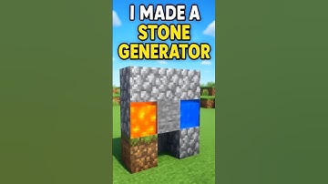 How To Build Cobblestone Generator (Minecraft) #shorts #minecraft