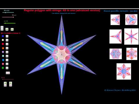 Regular polygon with strings: All in one (advanced version)