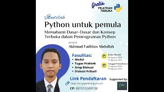 Pelatihan Python Untuk Pemula (PART 1)