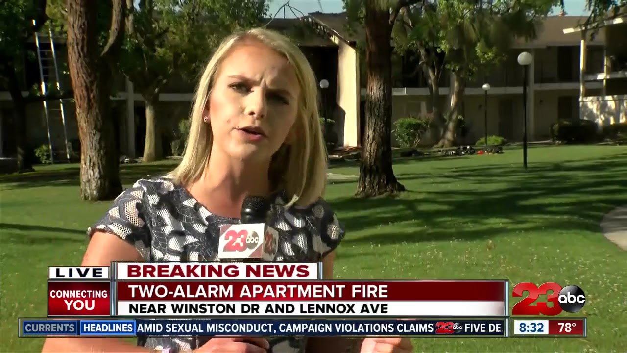 Twoalarm apartment fire breaks out in southwest Bakersfield YouTube