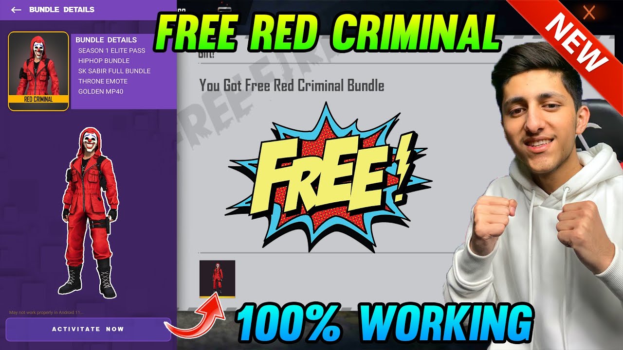 How To Get Red Criminal Bundle in Free Fire | Get Red Criminal Bundle For Free 