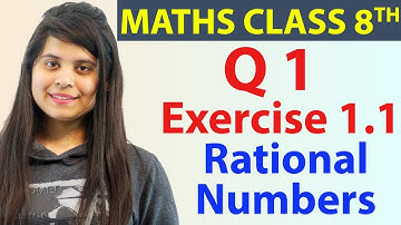Q 1 - Ex 1.1 - Rational Numbers - NCERT Maths Class 8th - Chapter 1, New Syllabus 2023 CBSE