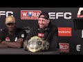 EFC 112 Pre Event Press Conference