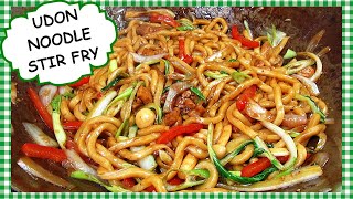 UDON NOODLE STIR FRY RECIPE | CHICKEN UDON NOODLES | ASIAN STIR FRY