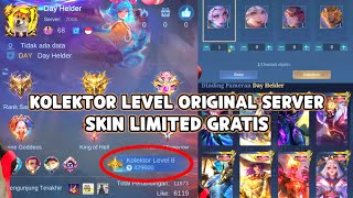 KOLEKTOR LEVEL SKIN DI ORIGINAL SERVER ! TERNYATA AKUN GW DAPAT SKIN GRATIS & SMUA HADIAH