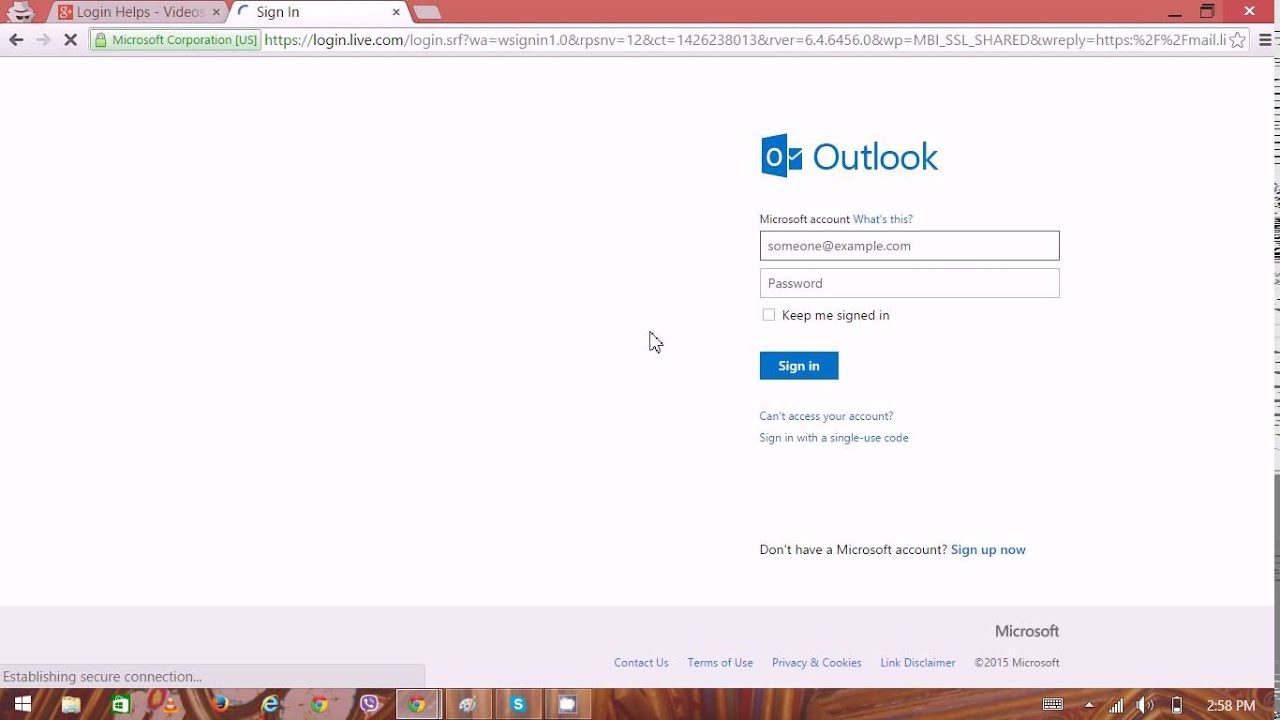 hotmail login inbox