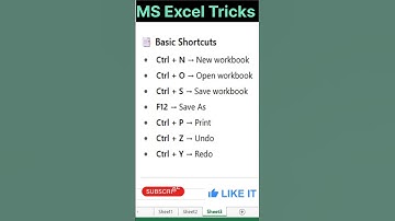 Shortcut keys of MS Excel #microsoftexcel #excelshortcuts #exceltips #left #shorts