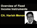 Overview of fixed income instruments  caharish menon  menon mantras