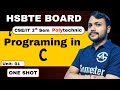 HSBTE | Programming in C | Unit-1 Basics of Programming | One shot Marathon | by Vikas Sir