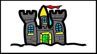 Coloring Castle For Kids | CASTLE COLORING PAGES | UNTUK ANAK-ANAK