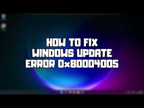 How to FIX Windows Update Error 0x80004005  in Windows 11/10