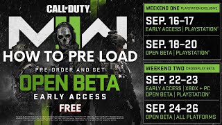 How to Pre Load Modern Warfare 2 OPEN BETA on Xbox/PC & PlayStation