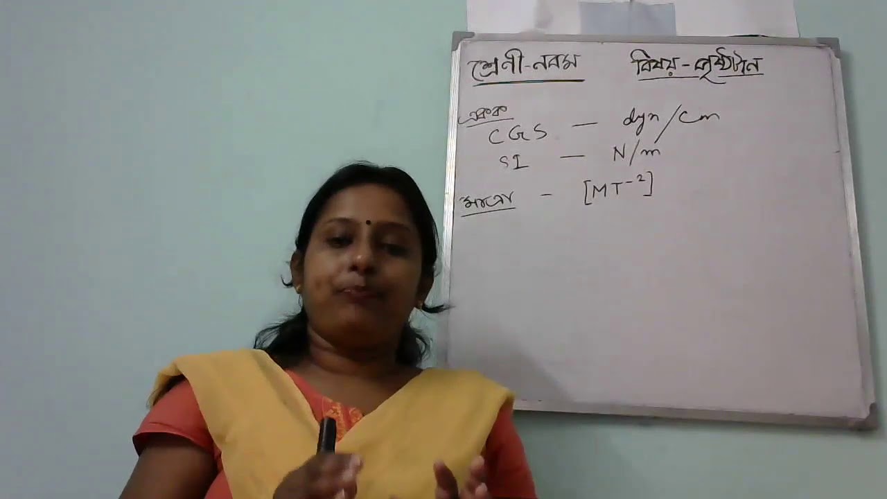 Surface tension in Bengali for class IX YouTube