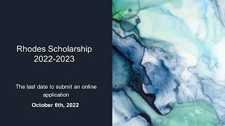 Scholarship in UK: Rhodes Scholarship 2023