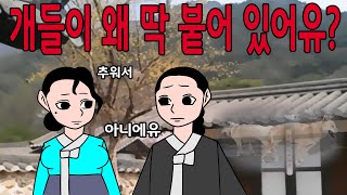 주인어르신과 꽃분이가 딱 붙어있었습죠     매운아재개그/어른유머/웃긴/재밌는/재밌는/해학/고금소총/야담/옛날이야기/고전