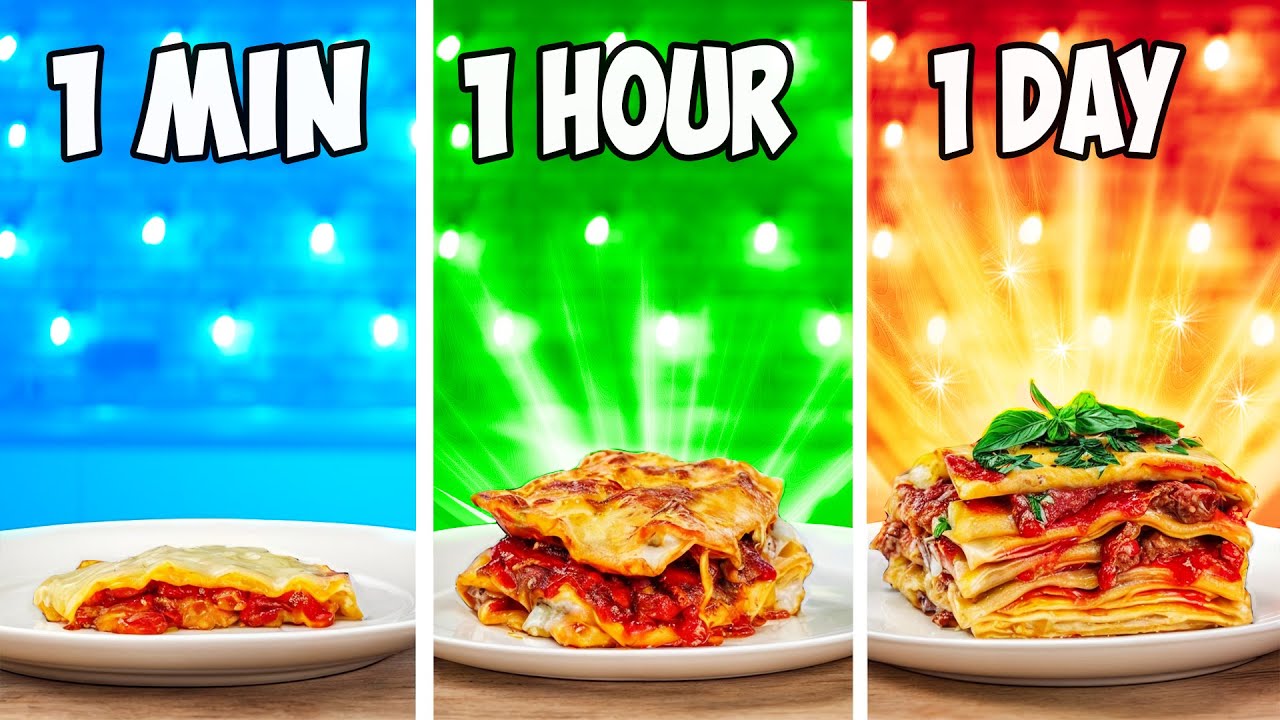 1 Minute Vs 1 Hour Vs 1 Day Lasagna By VANZAI YouTube 1-minute-vs-1-hour-vs-1-day-lasagna-by-vanzai-youtube