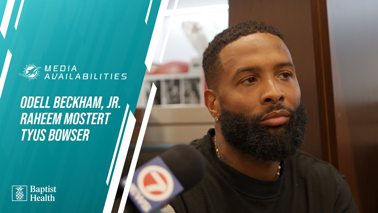 Beckham, Jr., Mostert and Bowser meet with the media l Miami Dolphins