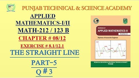 DAE MATH 212 Chapter 8 Exercise 8.1 Question 3 | MATH 123 Chapter 12 Exercise 12.1 Question 3
