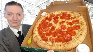 Papa John's NEW Cheesy Calzone Stuffed Crust Pizza Review!