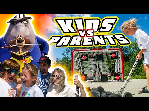Kids vs Parents Hockey Challenges - Paws of Fury Edition